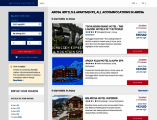 hotels-in-arosa.com screenshot