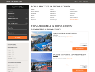 hotels-in-budva.com screenshot