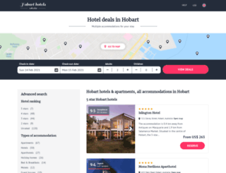 hotels-in-hobart.com screenshot