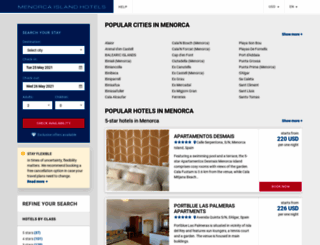hotels-in-menorca-island.com screenshot