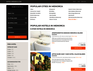 hotels-menorca.com screenshot