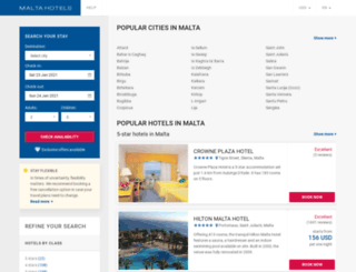 hotels-of-malta.com screenshot
