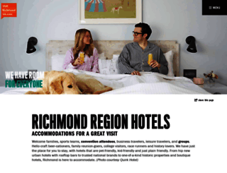 hotels.visitrichmondva.com screenshot