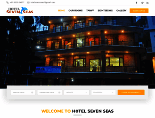 hotelsevenseasdharamshala.in screenshot