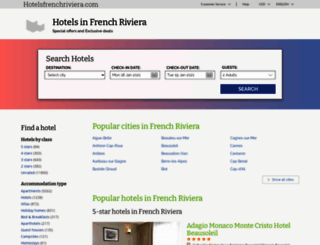 hotelsfrenchriviera.com screenshot