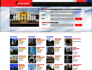 hotelsinthiruvananthapuram.com screenshot