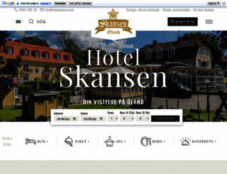 hotelskansen.com screenshot