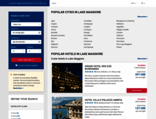 hotelslakemaggiore.com screenshot