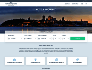 hotelsofquebec.com screenshot