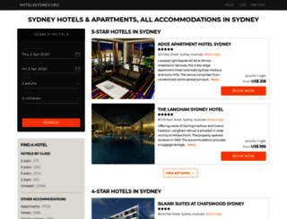 hotelssydney.org screenshot