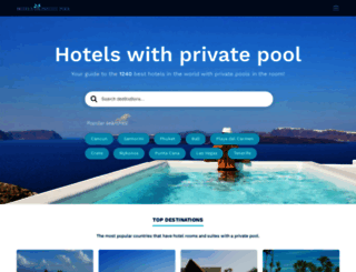 hotelswithprivatepool.com screenshot
