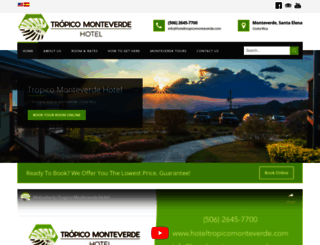 hoteltropicomonteverde.com screenshot