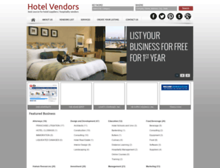 hotelvendors.com screenshot