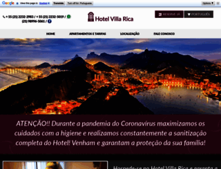 hotelvillarica.com.br screenshot