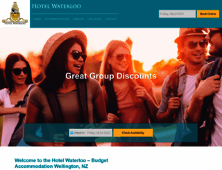 hotelwaterloo.co.nz screenshot