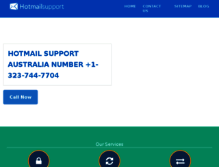hotmail.supportnumbersaustralia.com screenshot