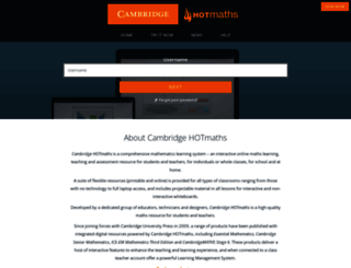 hotmaths.com.au screenshot