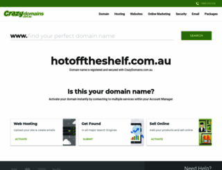 hotofftheshelf.com.au screenshot