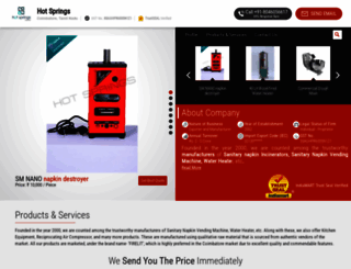 hotspringsindia.com screenshot