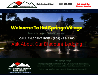 hotspringsvillage.com screenshot