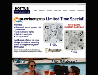 hottubwholesale.ca screenshot