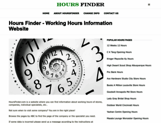 hoursfinder.com screenshot