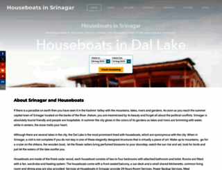 houseboatsinsrinagar.com screenshot