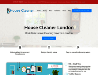 housecleanerlondon.co.uk screenshot
