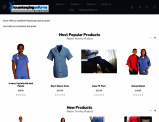 housekeepinguniformsdirect.com screenshot