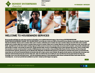 housemaids-services.in screenshot