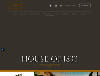 houseof1833.com screenshot