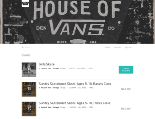 houseofvans.queueapp.com screenshot