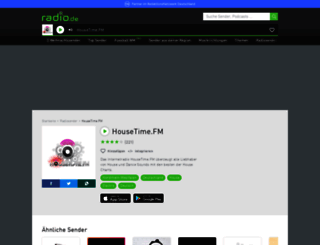 housetimefm.radio.de screenshot