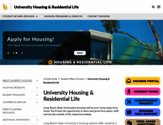 housing.csulb.edu screenshot