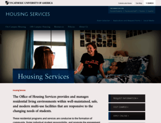 housing.cua.edu screenshot