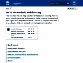housing.nsw.gov.au screenshot