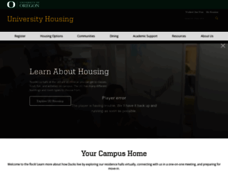 housing.uoregon.edu screenshot