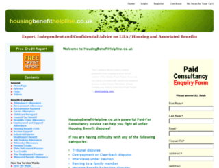 housingbenefithelpline.co.uk screenshot