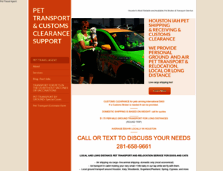 houston-pet-taxi-transport-flight-travel-service.com screenshot