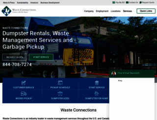 houston.wasteconnections.com screenshot