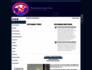 houstoncanoeclub.org screenshot