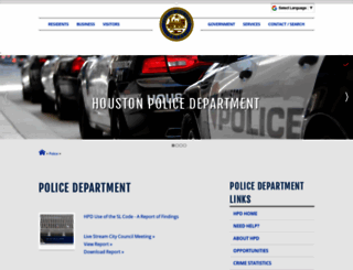houstonpolice.org screenshot