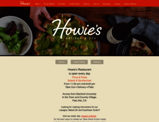 howiesartisanpizza.com screenshot