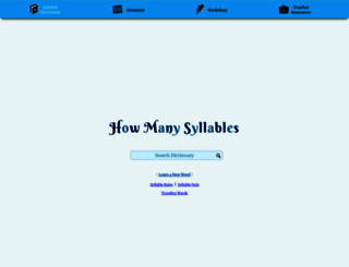 howmanysyllables.com screenshot