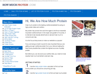 howmuchprotein.com screenshot