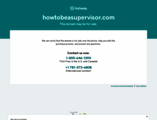 howtobeasupervisor.com screenshot