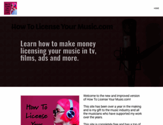 howtolicenseyourmusic.com screenshot