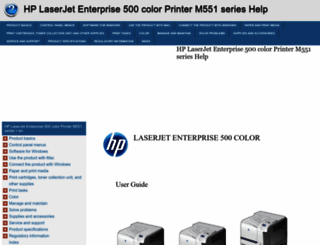 hp-laserjet-enterprise-500-color-printer-m551-series.printerdoc.net screenshot