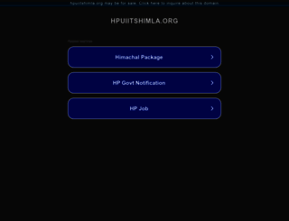 hpuiitshimla.org screenshot