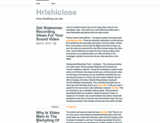 hrishiclose.wordpress.com screenshot